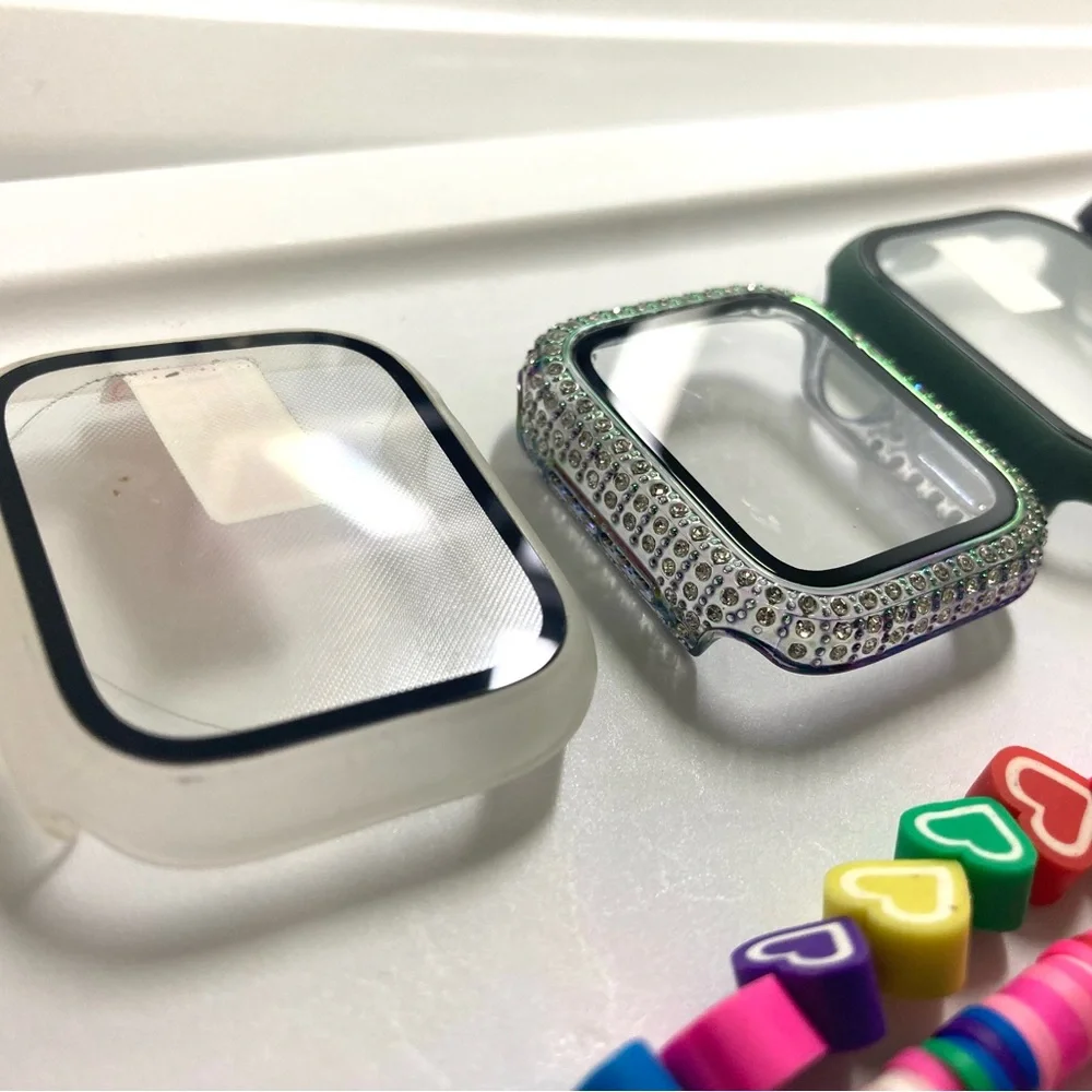 Apple watch aftermarket accessories, colorful, 3 straps, 5 screen covers